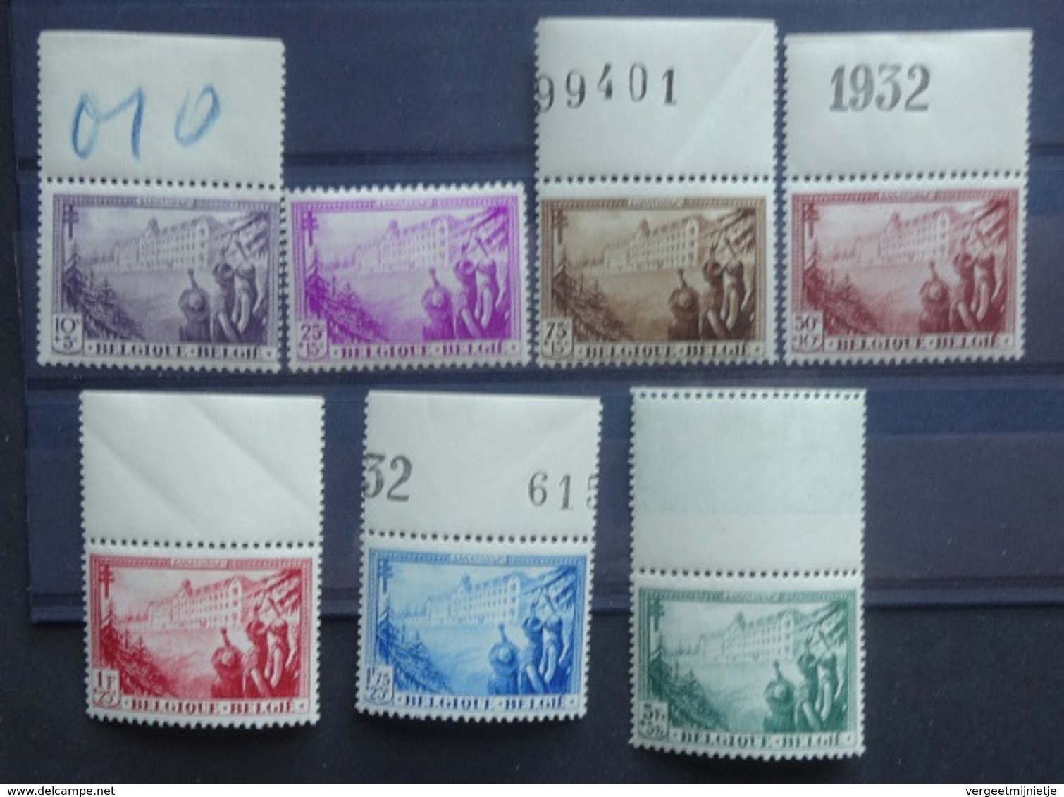 BELGIE  1932    Nr. 356 - 362    Postfris **    CW  330,00 - Unused Stamps