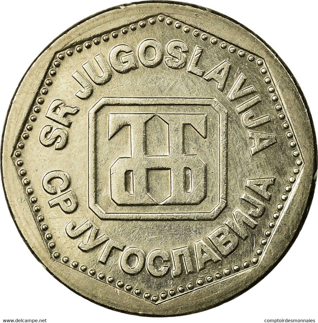 Monnaie, Yougoslavie, 2 Dinara, 1993, TTB, Copper-Nickel-Zinc, KM:155 - Yougoslavie