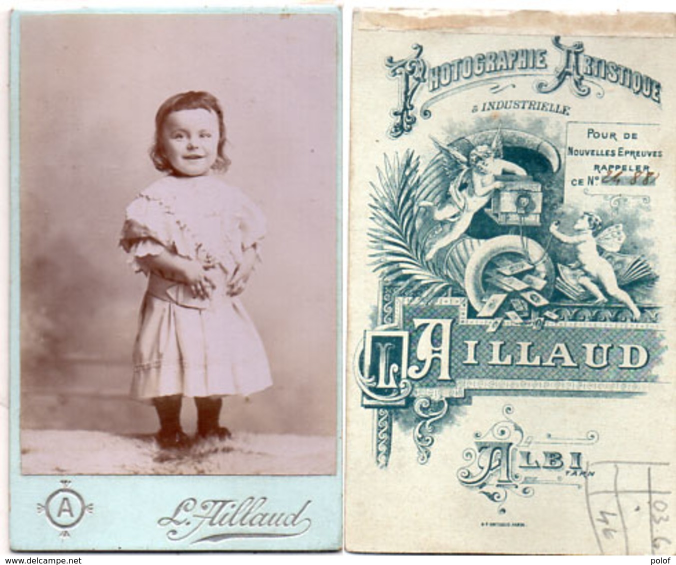 CDV - Enfant - Photo L. Aillaud - Albi   (112706) - Personnes Anonymes