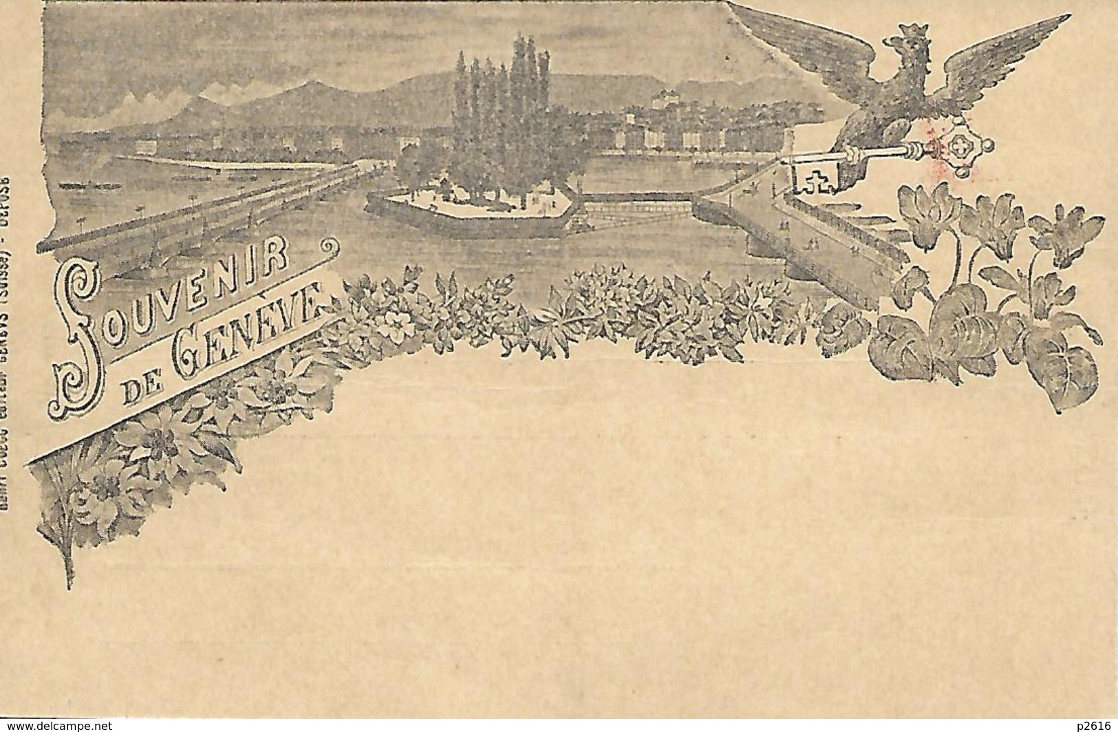 SUISSE -  GENEVE -  SOUVENIR DE L EXPOSITION NATIONALE GENEVE 1896- VOIR VERSO - Genève