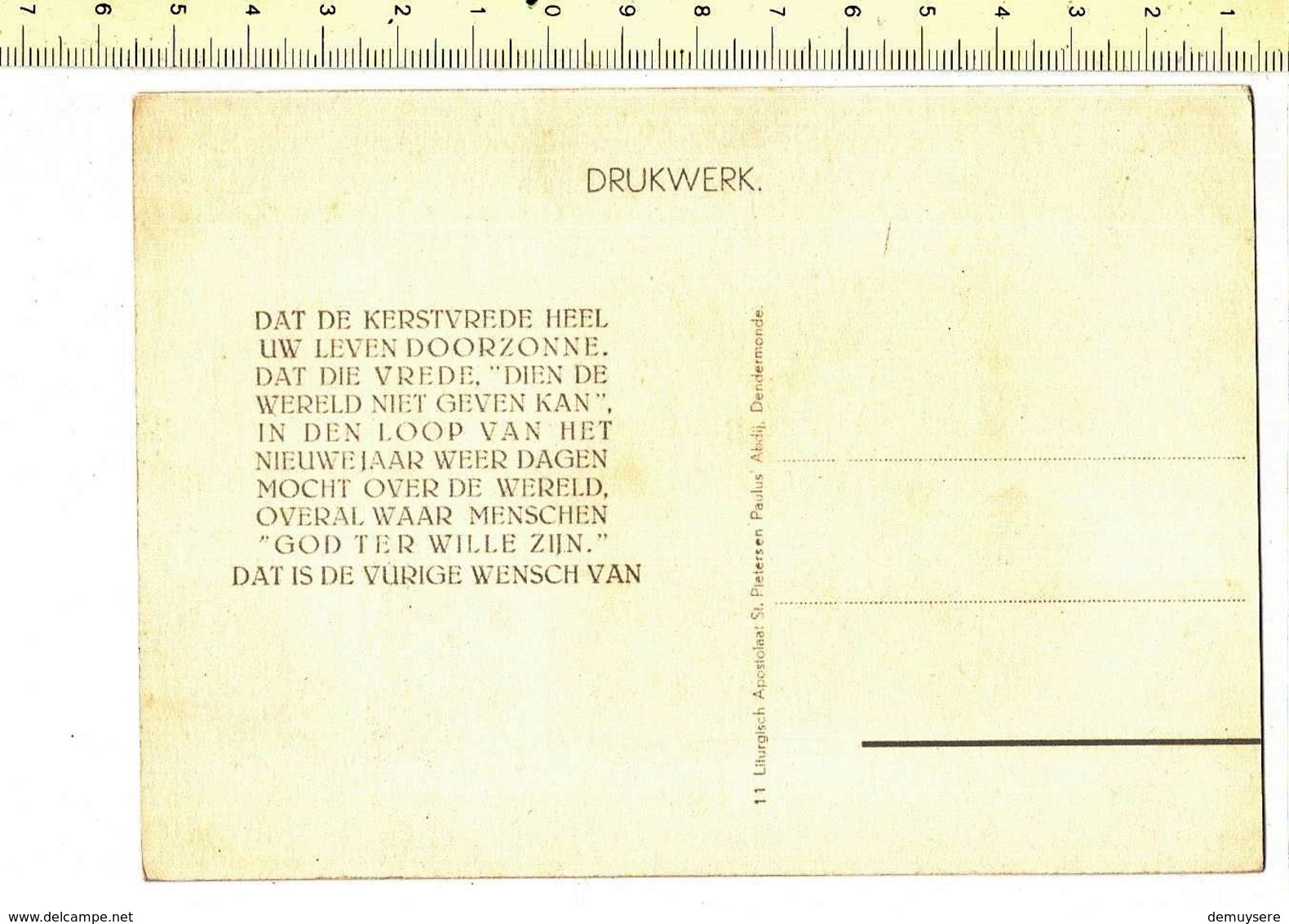 50278 - ABDIJ DENDERMONDE - SI LEIDEN IN EEN CRIBBEKIJN DES EEUWIGEN VADERS SONEKIJN - Philosophie & Pensées