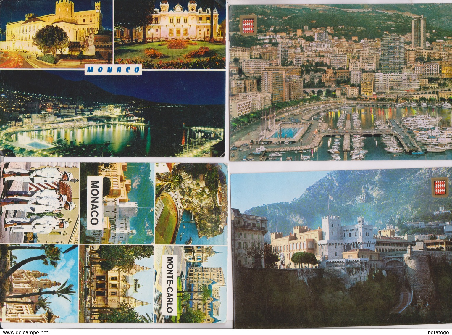 4 CPM MONACO (voir Timbres) - Collections & Lots