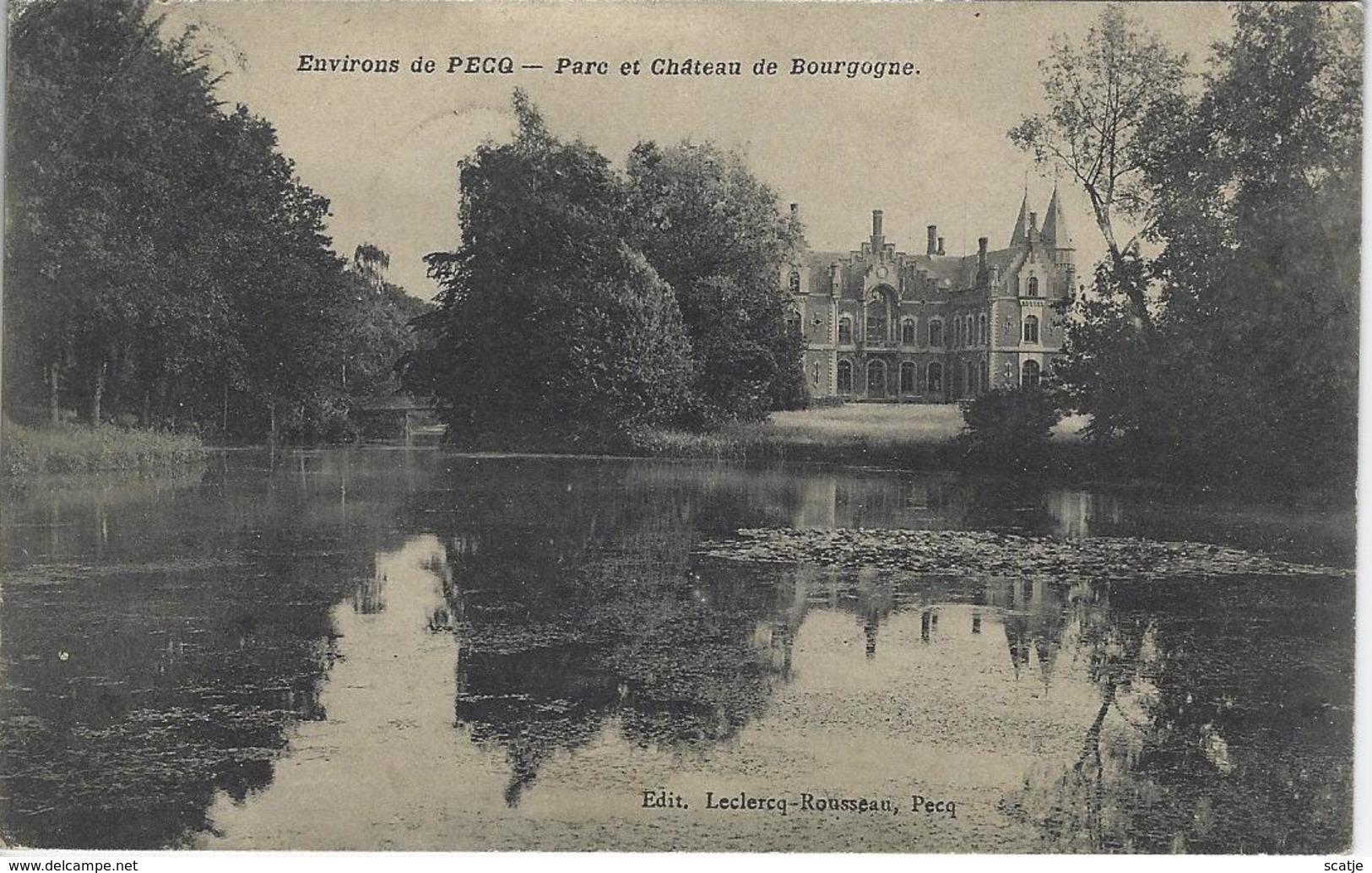 Pecq    -   Parc Et Château De Bourgogne.   -   1910   Naar   Ledeberg - Pecq