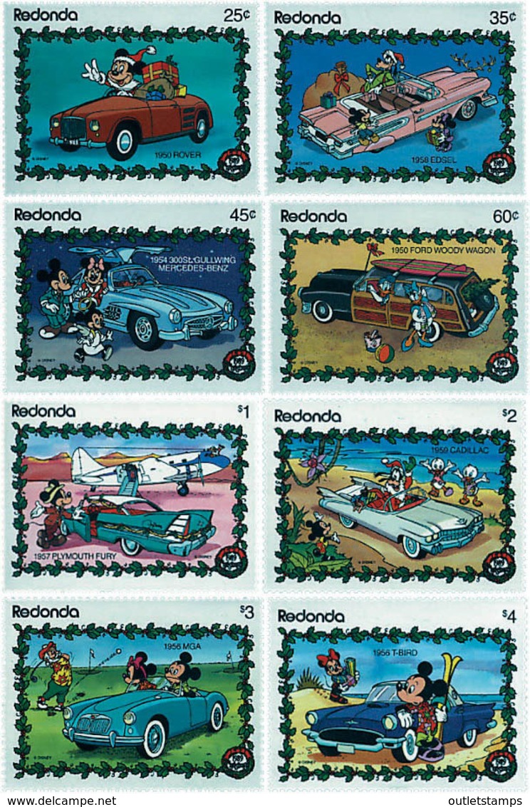 Ref. 48877 * NEW *  - REDONDA . 1989. CHRISTMAS. AUTOMOBILES. NAVIDAD. AUTOMOVILES - Antigua Y Barbuda (1981-...)