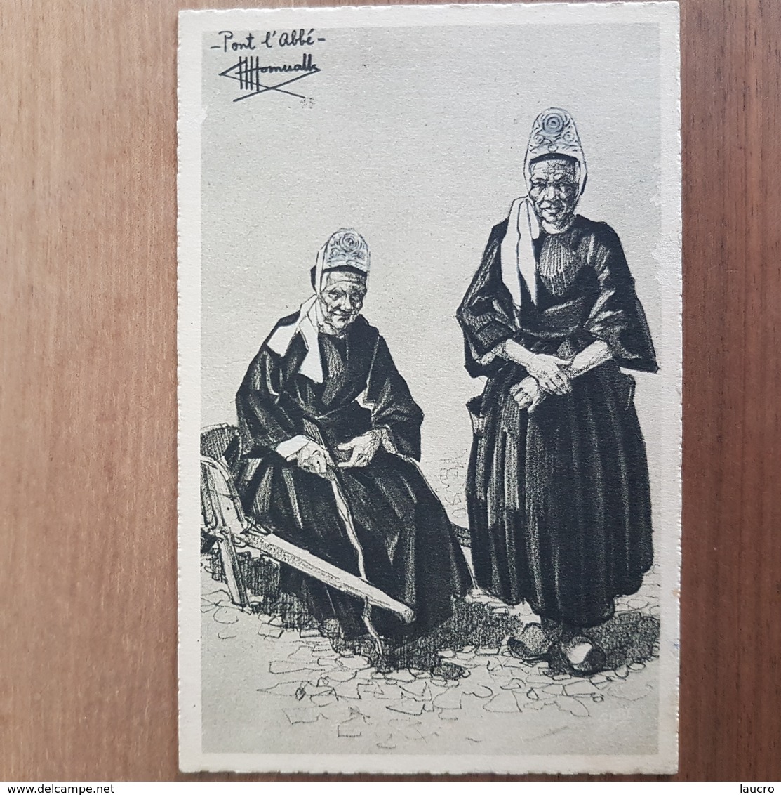 Pont-l'Abbé.dessin De Homualk.coiffe Costume Breton.format 9 × 14 Cm.édition Gaby - Pont L'Abbe