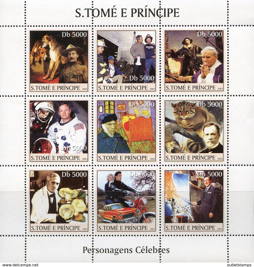 Ref. 222775 * NEW *  - SAO TOME AND PRINCIPE Islands . 2003. FAMOUS PEOPLE. PERSONAJES CELEBRES - Sao Tomé E Principe