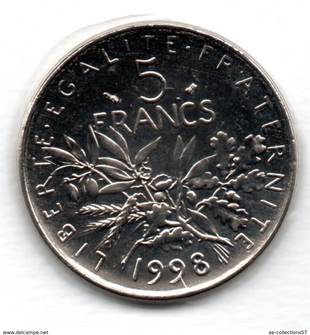 -  5 Francs 1998  -  état  FDC - Autres & Non Classés