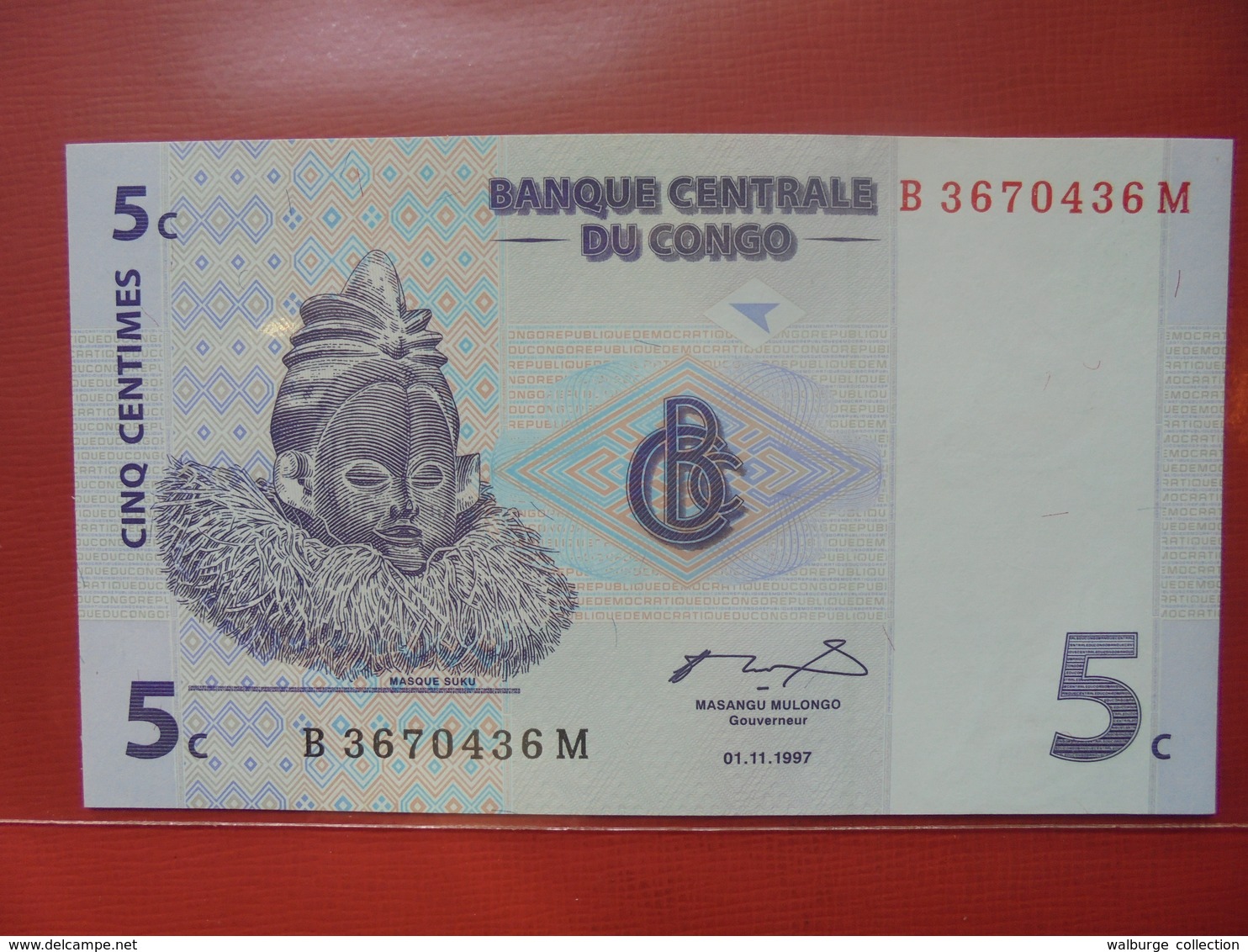 CONGO 5 CENTIMES 1997 PEU CIRCULER/NEUF - République Démocratique Du Congo & Zaïre