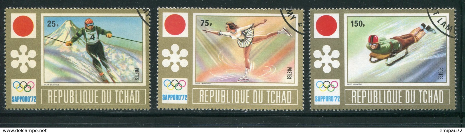 TCHAD- Y&T N°250 à 252- Oblitérés (J.O Sapporo) - Tchad (1960-...)