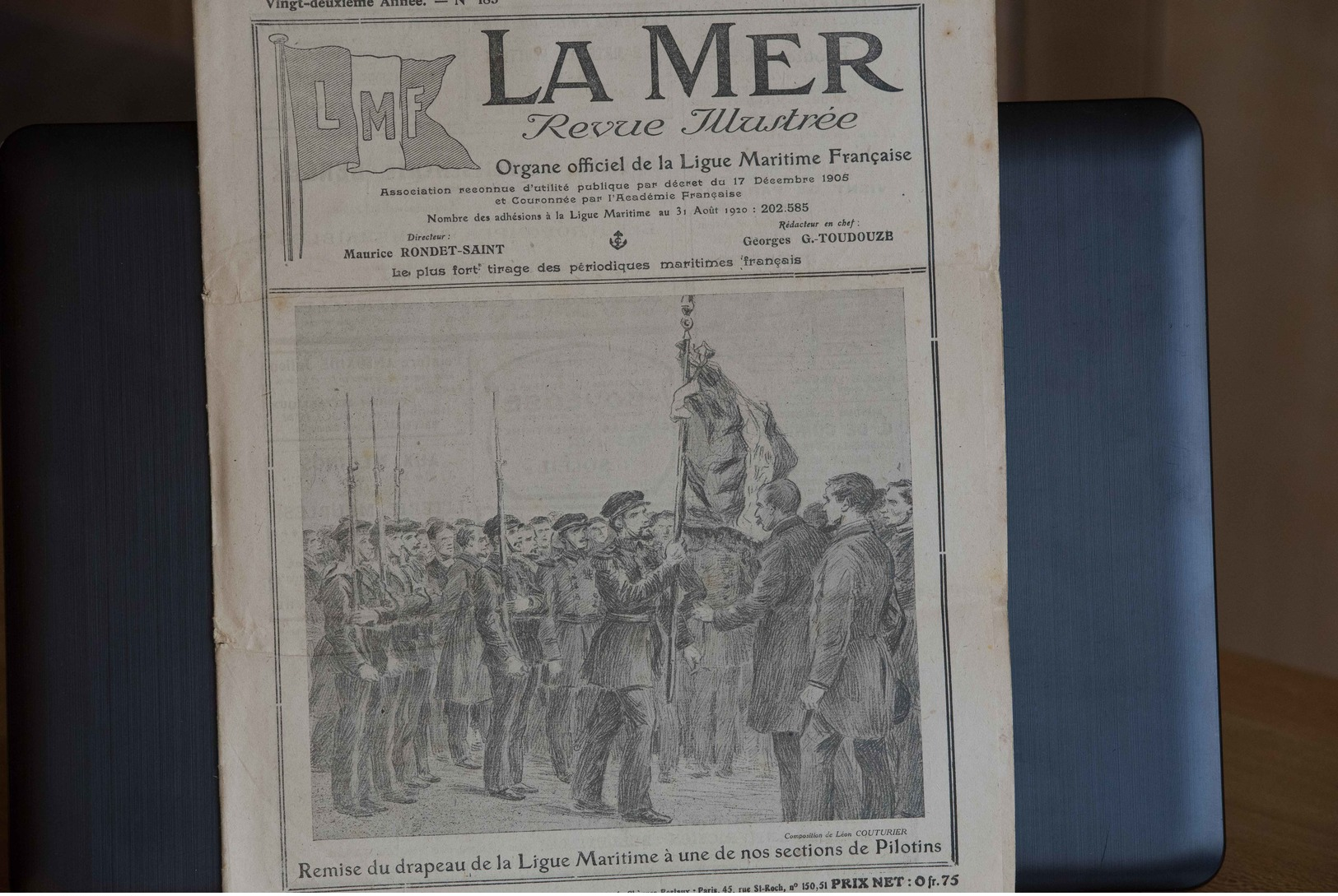 Revue La Mer 1920,Georges Toudouze,Cuirassé Flandre,Landevennec,Eclaireurs,sous Marin Cornélie - 1901-1940
