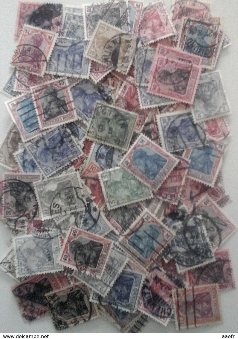 Allemagne Reich 1902 /22 - Germania - Petit Lot De 200° - Lots & Kiloware (mixtures) - Max. 999 Stamps