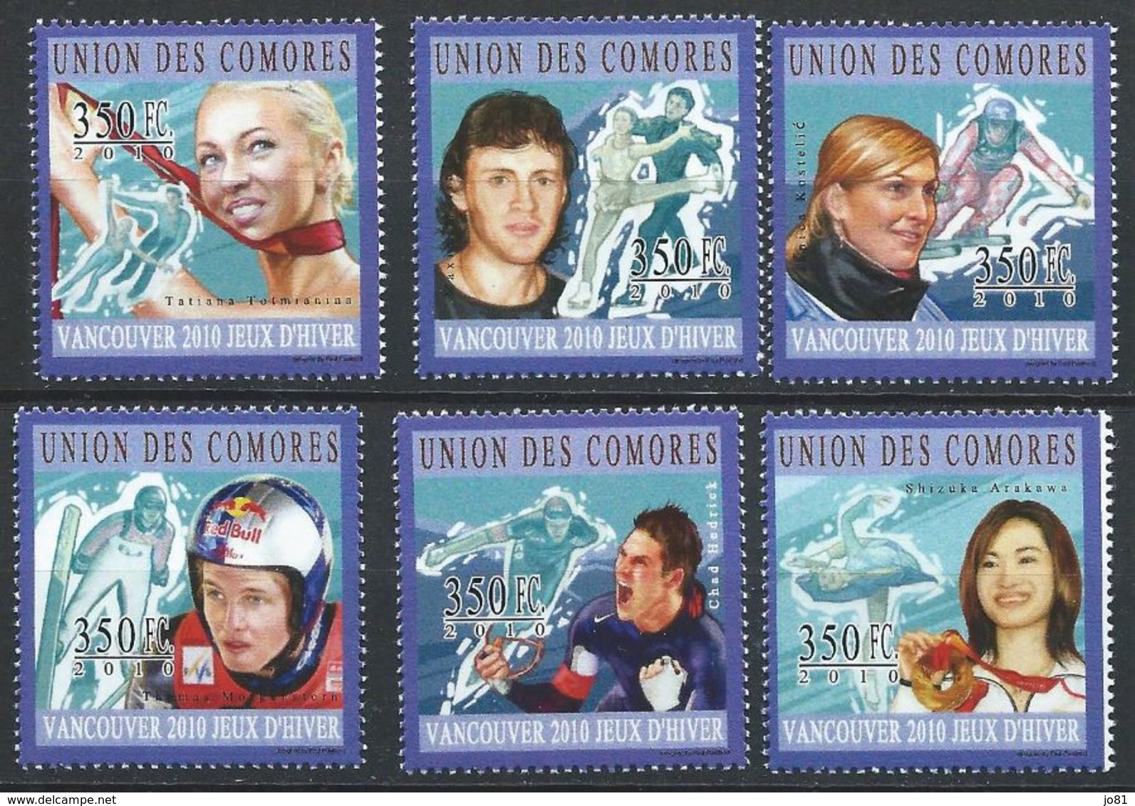 Comores YT 2011-2016 XX / MNH Jeux Olympiques Vancouver Sport Arakawa Ski Patinage - Comores (1975-...)