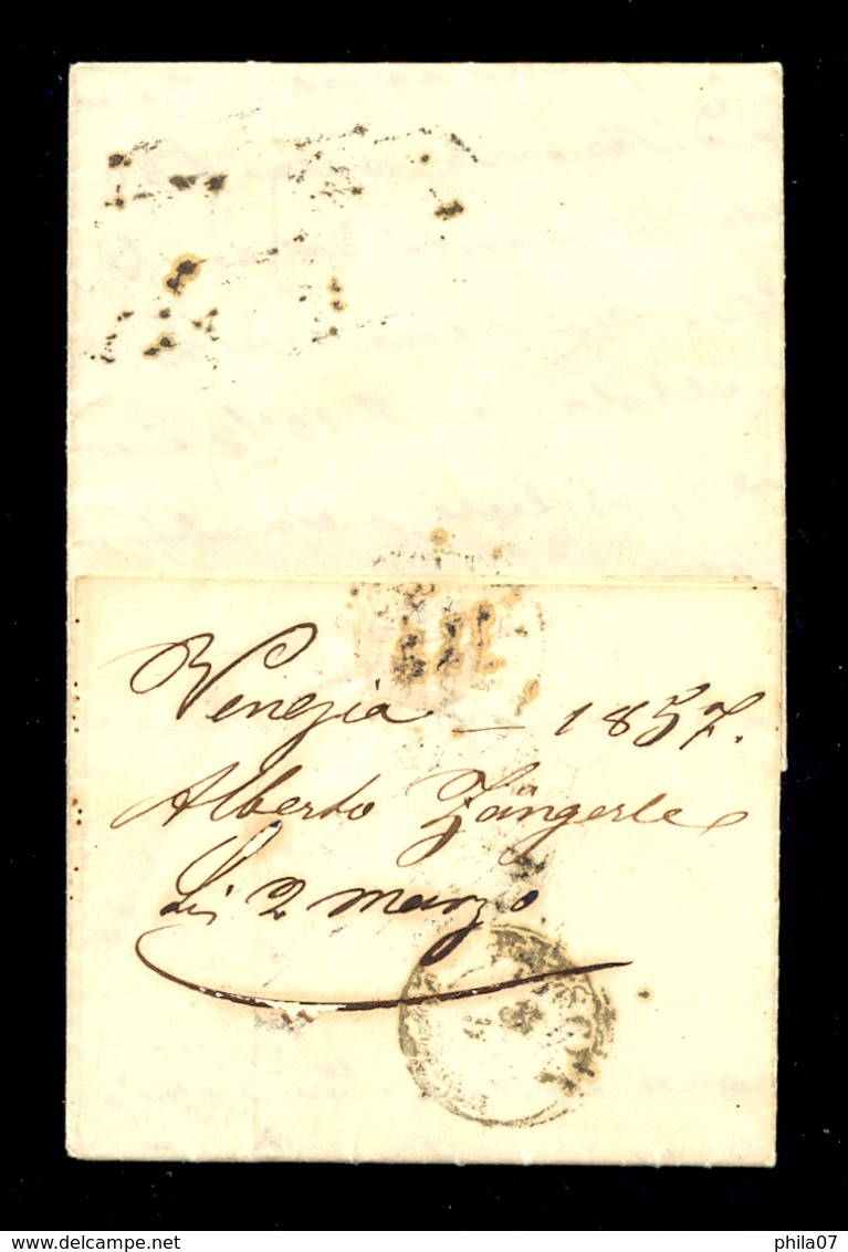 Austria, Italy - Letter With Complete Content Sent From Venezia To Brescia 1857 / 3 Scans - Autres & Non Classés