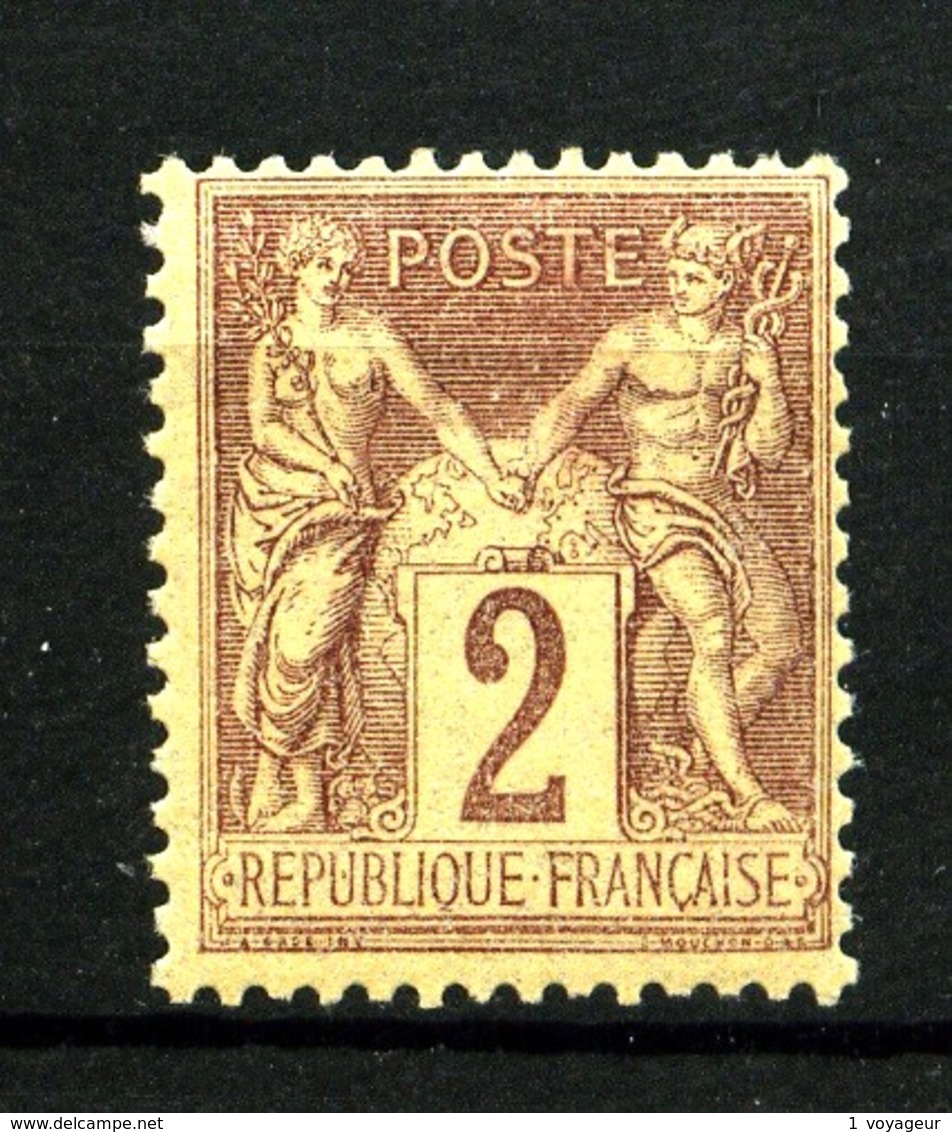 85 - 2c Brun-rouge Sage Type II (N/U) - Neuf N** - Très Beau - 1876-1898 Sage (Type II)