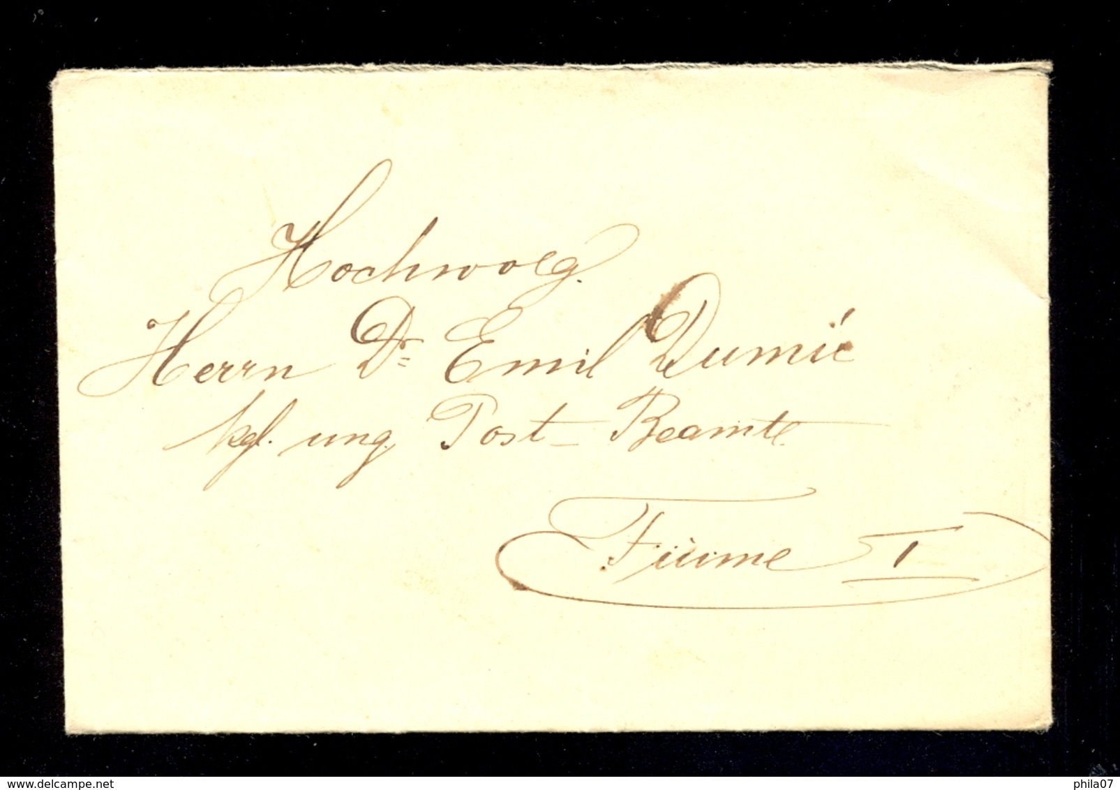 Austria - Small Size Letter Sent From Gratkorna To Rijeka (Fiume) 1910 / 2 Scans - Sonstige & Ohne Zuordnung