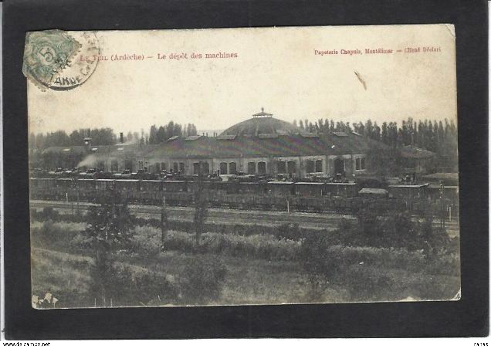 CPA Ardèche 07 Le Teil Circulé Gare Chemin De Fer Train - Le Teil