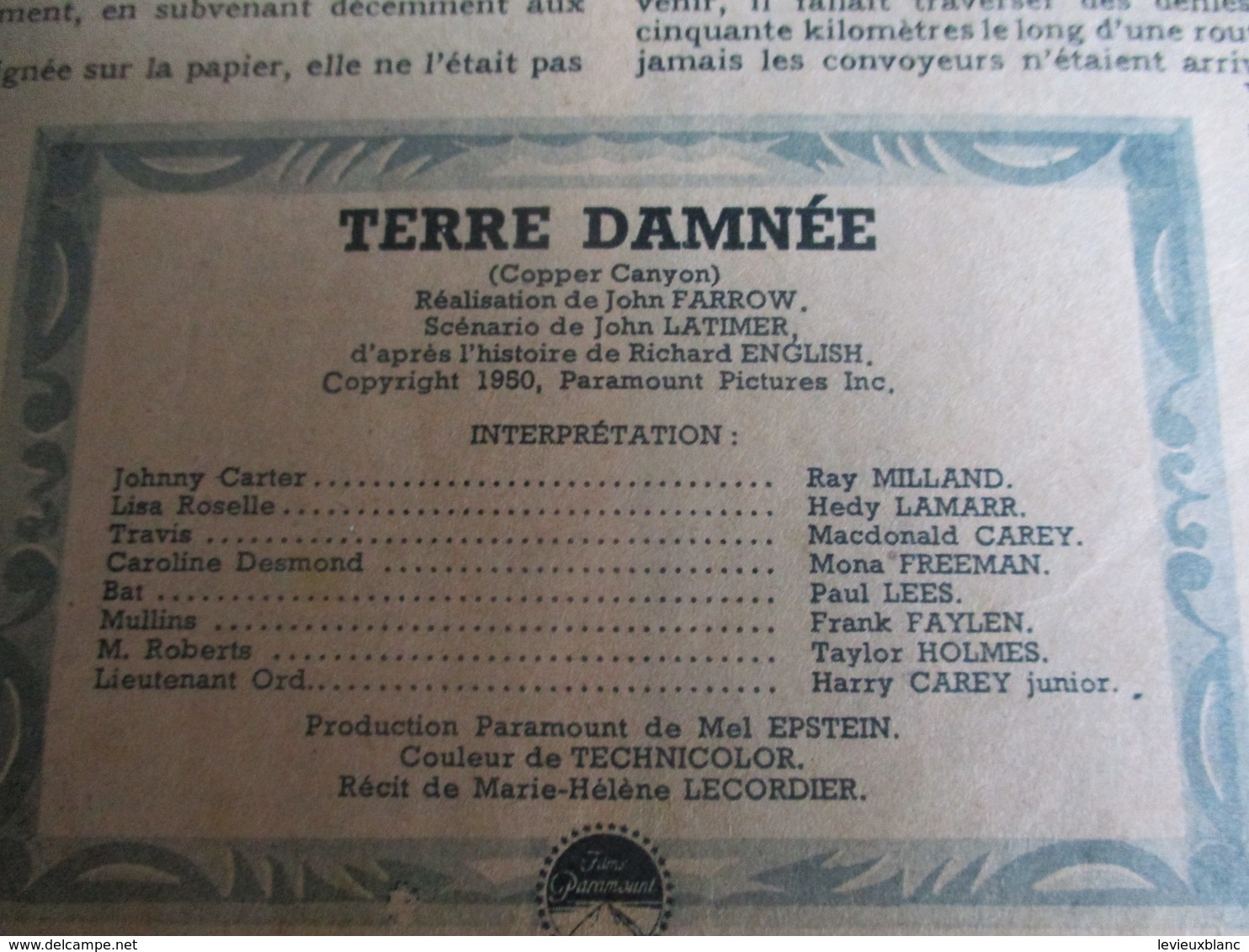 Cinéma/Revue/Mon Film/"Terre Damnée"/Ray MILLAND, Hedy LAMAAR/ Paramount/John FARROW/Dany ROBIN/1952 CIN105 - Sonstige & Ohne Zuordnung