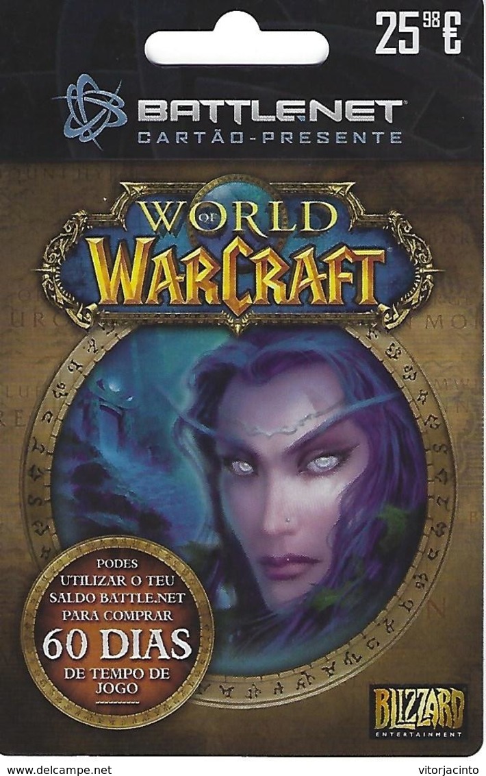 PORTUGAL - Blizzard World Of Warcraft Gift Plastic Card - Cartes Cadeaux