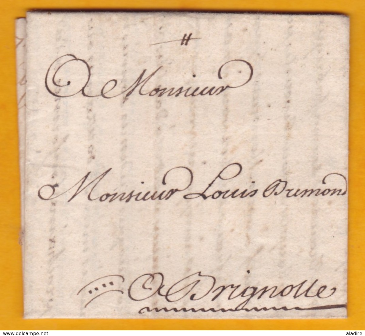 1749 - LAC De MARSEILLE, Bouches Du Rhône, France Vers BRIGNOLLE, Brignoles, Var - Règne De Louis XV - 1701-1800: Vorläufer XVIII