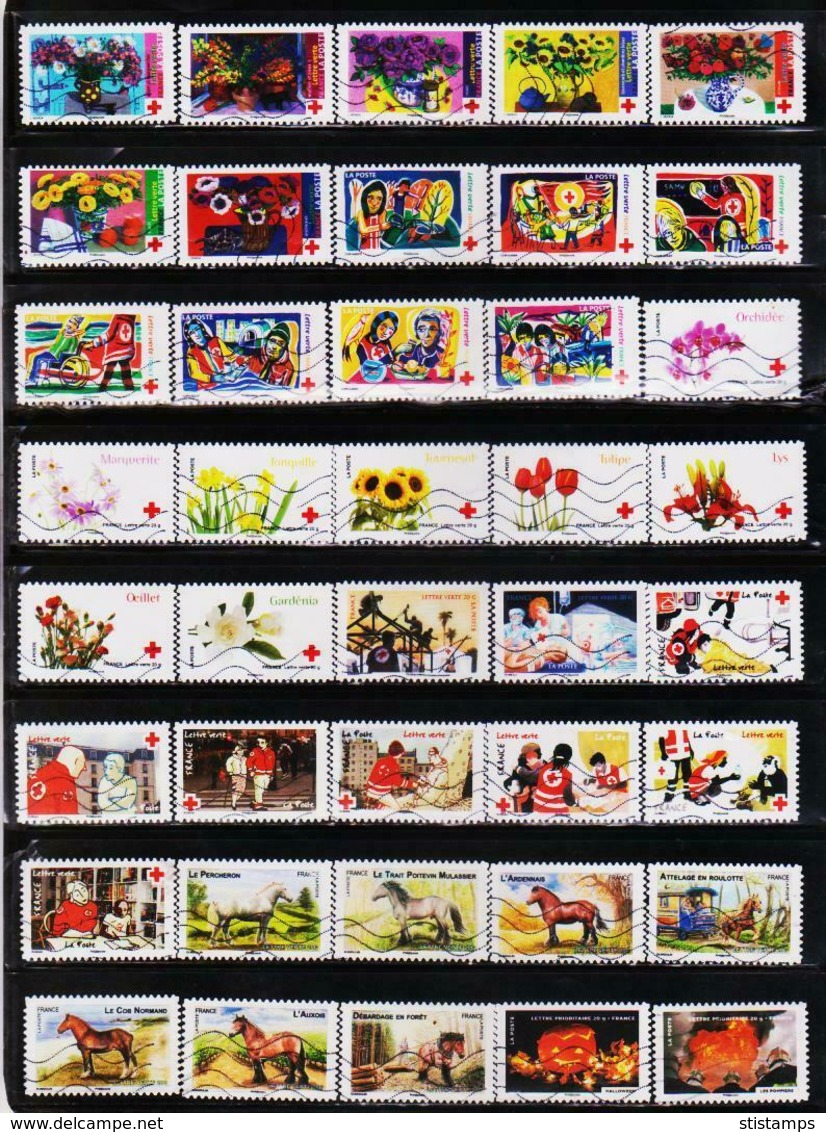 FRANCE 500 DIFFERENT USED STAMPS COLLECTION LOT MANY RECENT ISSUE #K0204 - Collections