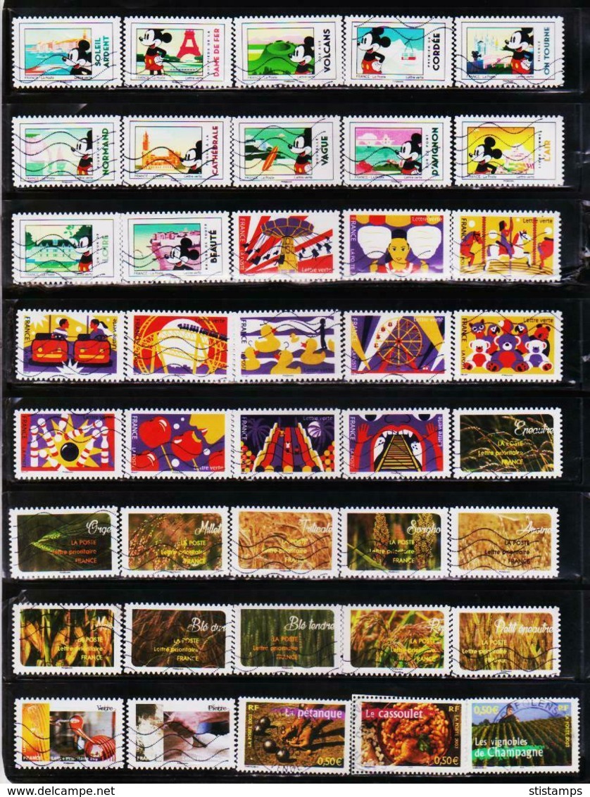 FRANCE 500 DIFFERENT USED STAMPS COLLECTION LOT MANY RECENT ISSUE #K0204 - Collections