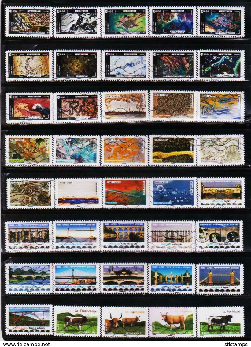 FRANCE 500 DIFFERENT USED STAMPS COLLECTION LOT MANY RECENT ISSUE #K0204 - Verzamelingen