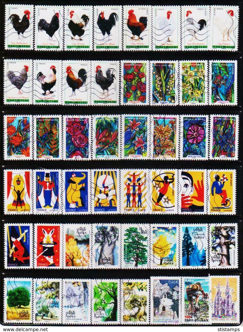 FRANCE 500 DIFFERENT USED STAMPS COLLECTION LOT MANY RECENT ISSUE #K0204 - Verzamelingen