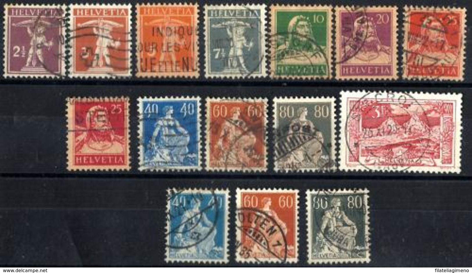 Suiza Nº 157/67-164a-165a/6a En Usado - Used Stamps