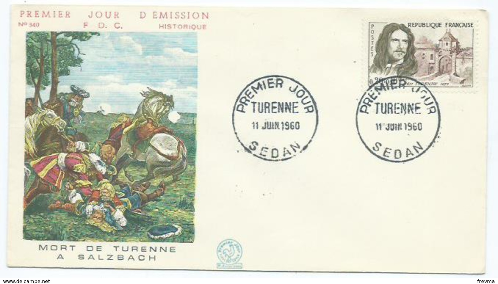 Enveloppe 1er Jour France FDC Turenne 1960 - 1960-1969