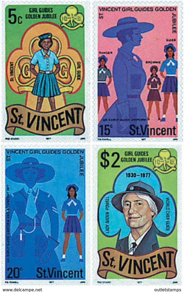 Ref. 71845 * NEW *  - ST. VINCENT . 1977. 50th ANNIVERSARY OF GIRL GUIDES. 50 ANIVERSARIO DEL ESCULTISMO FEMENINO - St.Vincent (1979-...)