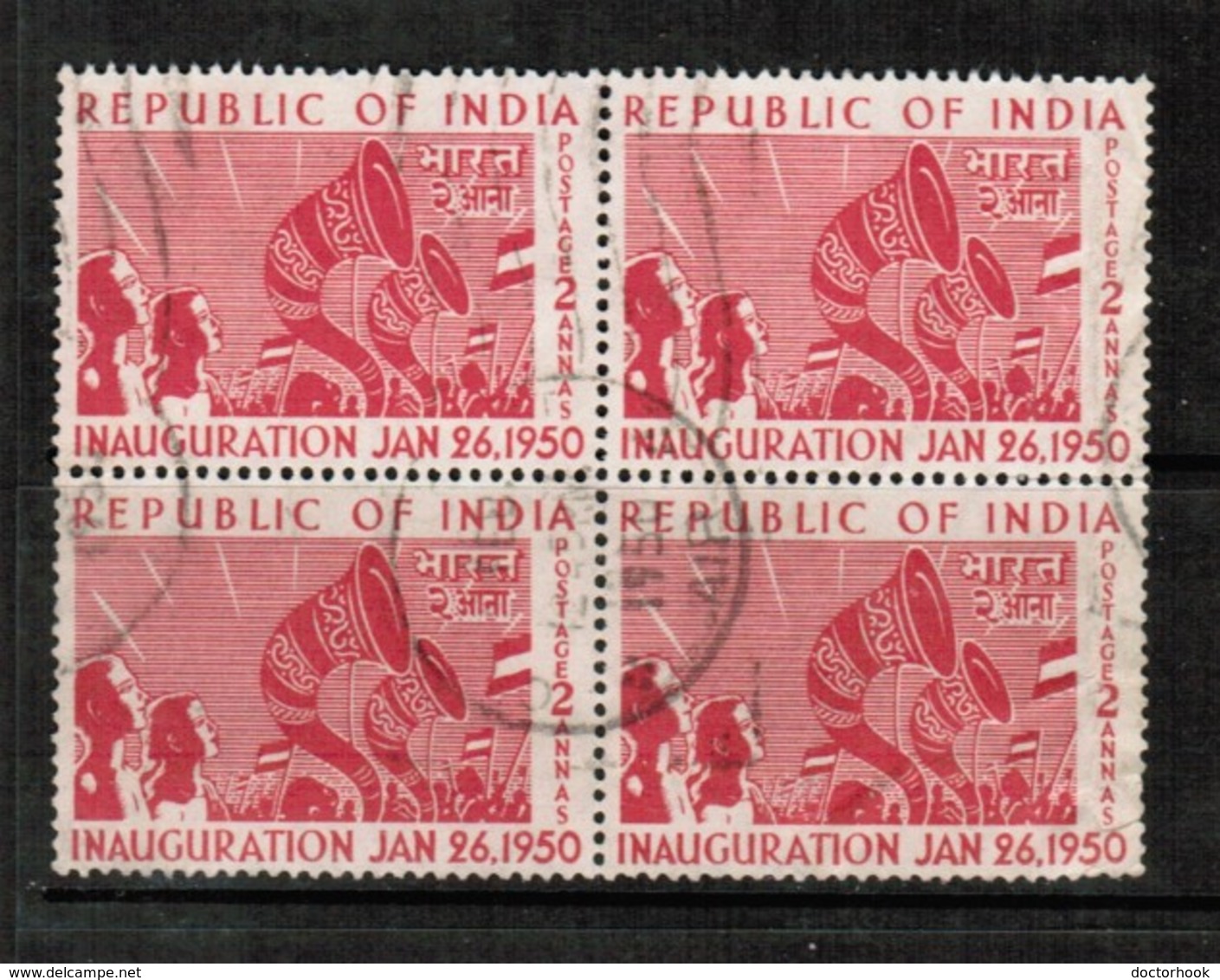 INDIA  Scott # 227 VF USED BLOCK Of 4 (Stamp Scan # 484) - Used Stamps