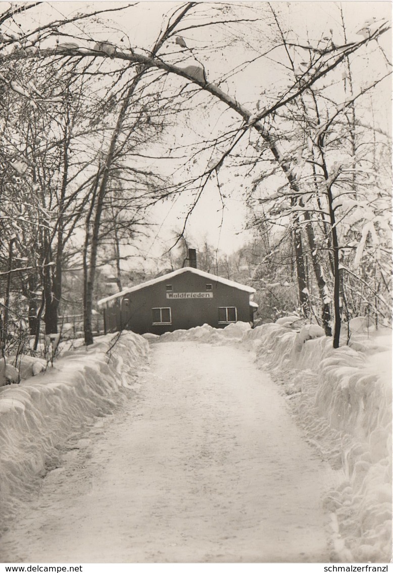 AK Thum Gaststätte Gasthof Waldfrieden Winter A Auerbach Ehrenfriedersdorf Gelenau Geyer Drebach Zwönitz Erzgebirge DDR - Thum