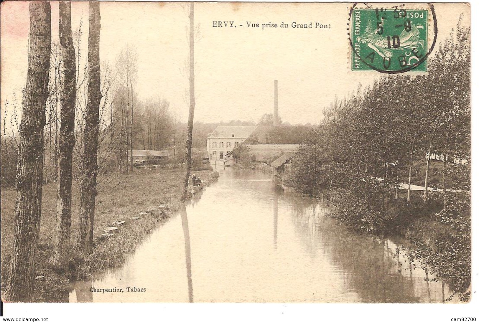 Carte Postale Ancienne 1910 - Evry Le Chatel - Vue Prise Du Pont - Ervy-le-Chatel