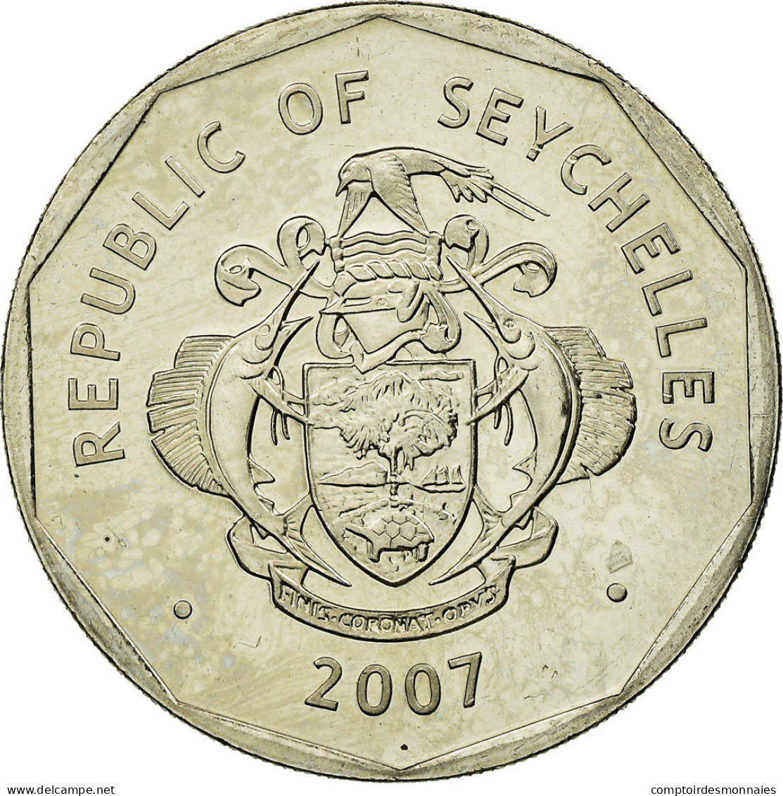 Monnaie, Seychelles, 5 Rupees, 2007, British Royal Mint, SUP, Copper-nickel - Seychellen