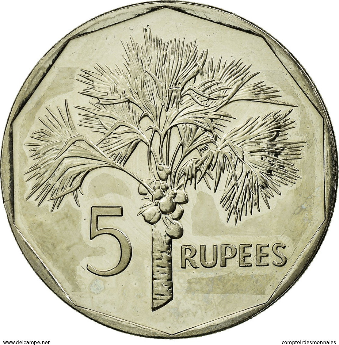 Monnaie, Seychelles, 5 Rupees, 2007, British Royal Mint, SUP, Copper-nickel - Seychellen