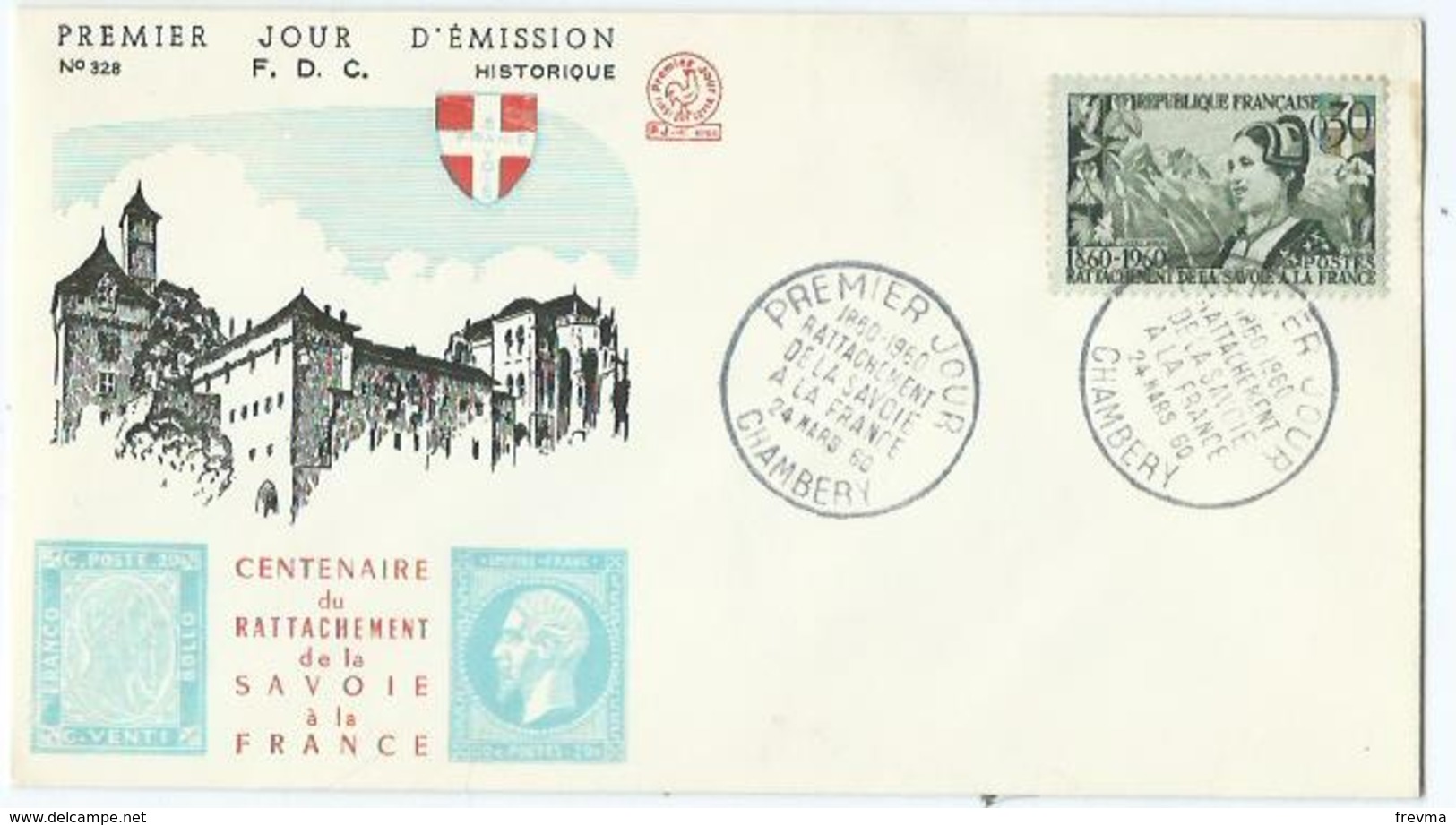 Enveloppe 1er Jour France FDC Savoie 1960 - 1960-1969