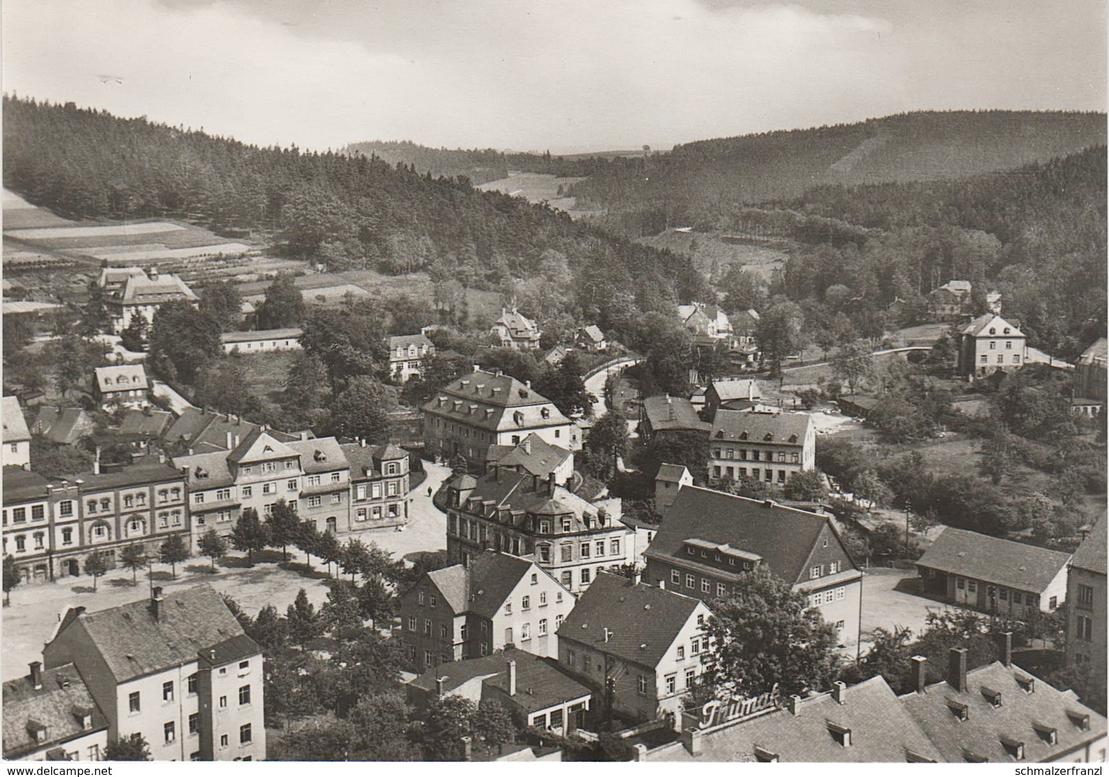 AK Thum Blick Zum Rathaus Marktplatz Markt Trumpf A Auerbach Ehrenfriedersdorf Gelenau Geyer Drebach Erzgebirge DDR - Thum