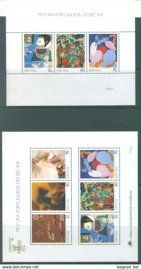 PORTUGAL - 1990 - MNH/*** LUXE - YEAR COMPLETE - Mi 1806-1847 BLOCK 69-75 Yv 1784-1825- BLOC 70 -76 - Lot 19420 - Années Complètes