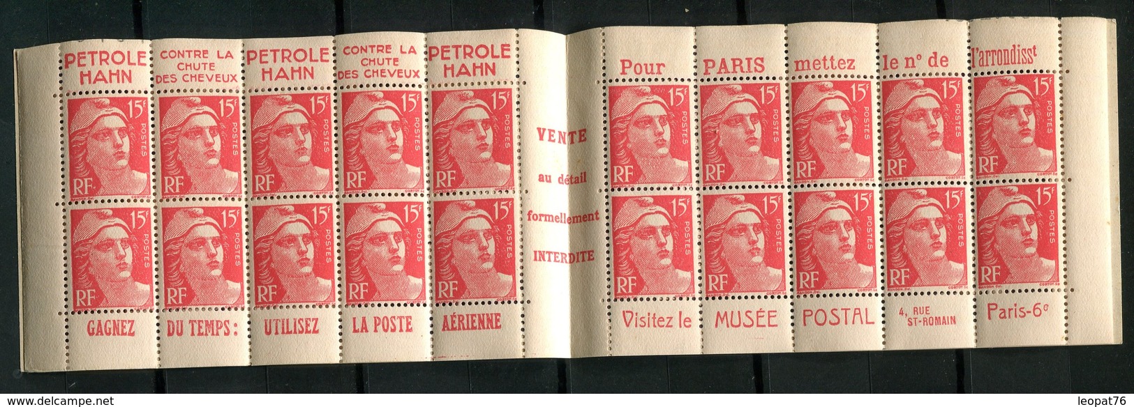 Carnet N° Yvert 813 C1 , Type Gandon, Luxe ( Pas De Rousseurs Ni Collage )  Cote 400€ - Autres & Non Classés