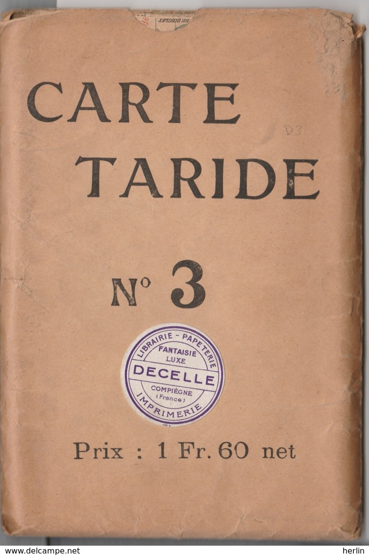 Carte TARIDE N° 3 - Environs De PARIS - Nord-Est - Cartes Routières