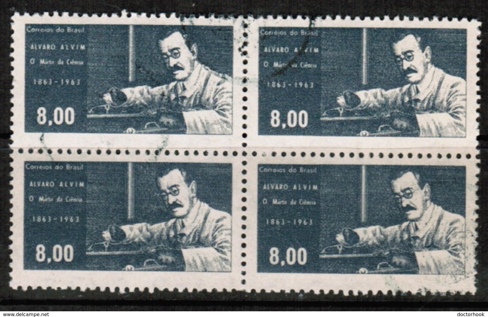 BRAZIL  Scott # 971 VF USED BLOCK Of 4 (Stamp Scan # 485) - Used Stamps