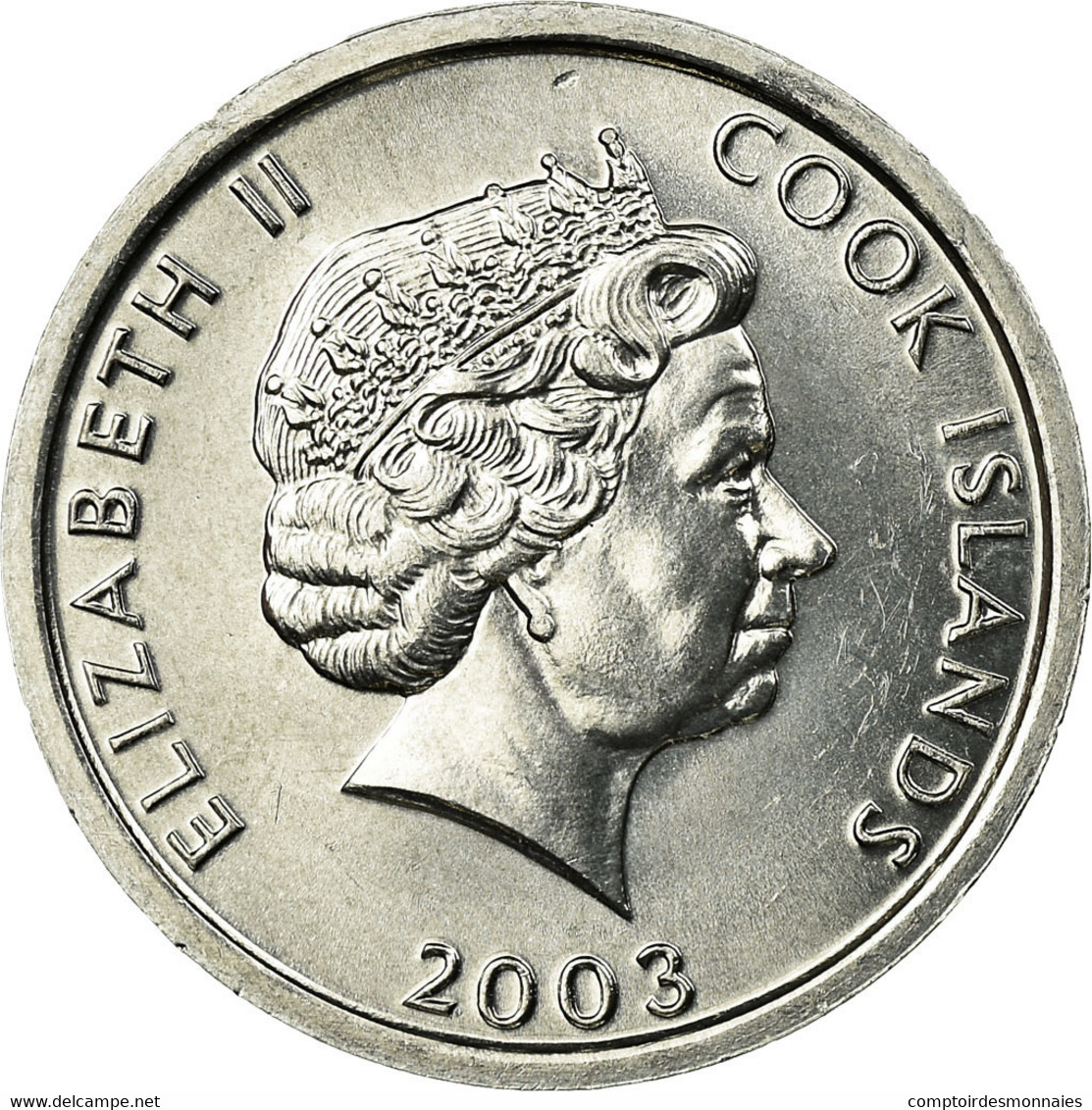 Monnaie, Îles Cook, Elizabeth II, Rooster, Cent, 2003, Franklin Mint, SUP - Cook