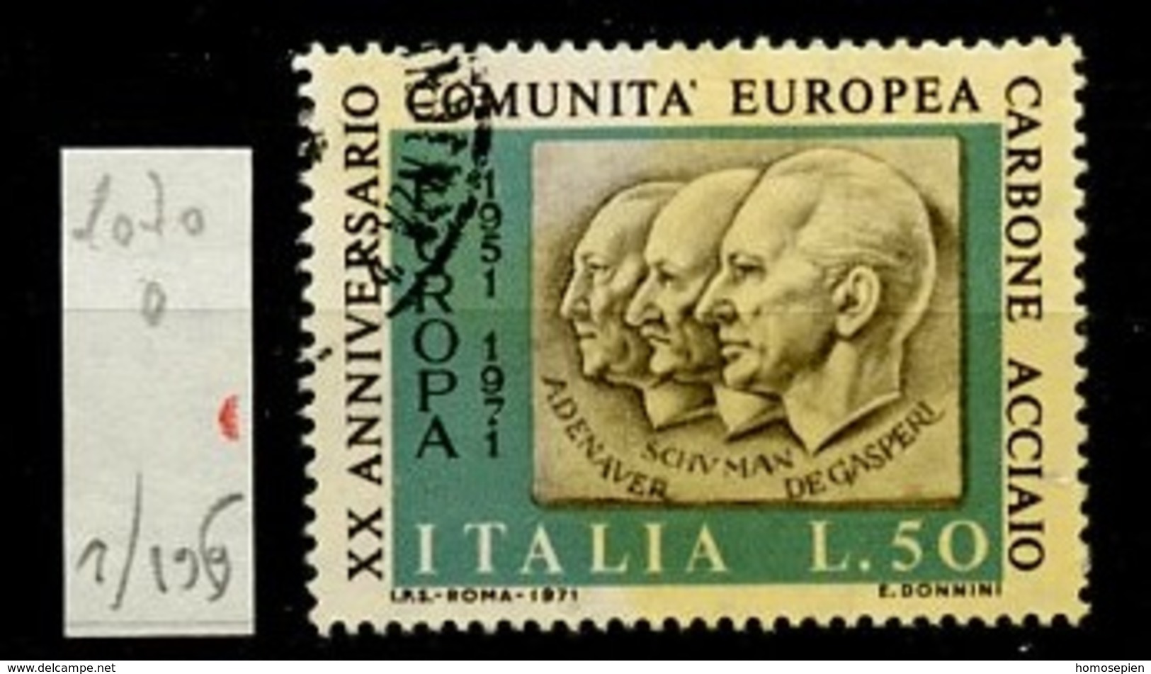 Italie - Italy - Italien 1971 Y&T N°1070 - Michel N°1333 (o) - 50l Communauté Européenne Du Charbon - 1971-80: Gebraucht