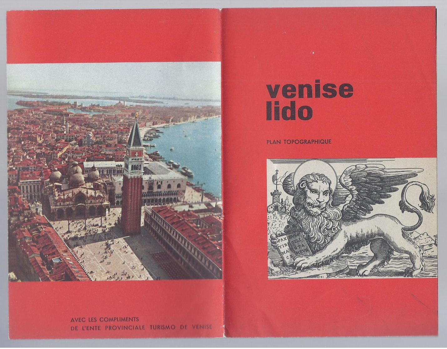 1956 VENISE LIDO PLAN TOPOGRAPHIEQUE 8- LUIK - INSTITUTO  GEOGRAFICO DE AGOSTINI - Dépliants Touristiques