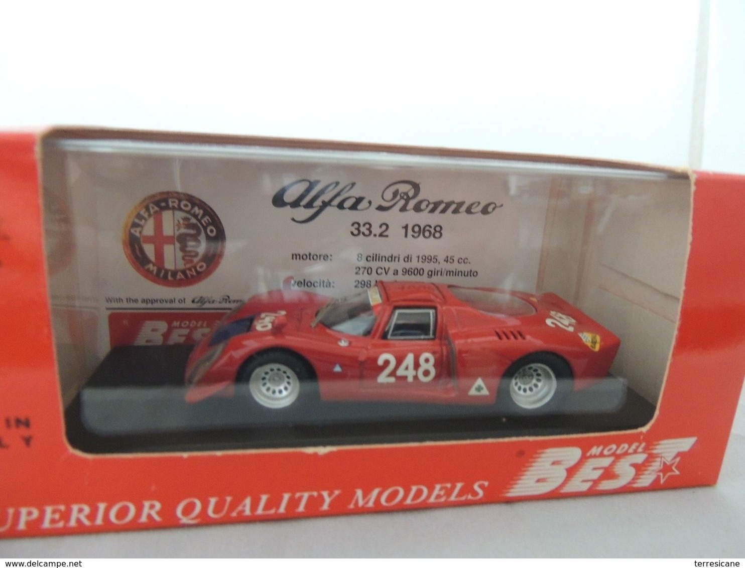 ALFA ROMEO 33.2 NR. 248 TARGA FLORIO 1969 BEST 9137 NUOVA IN BOX - Best Model