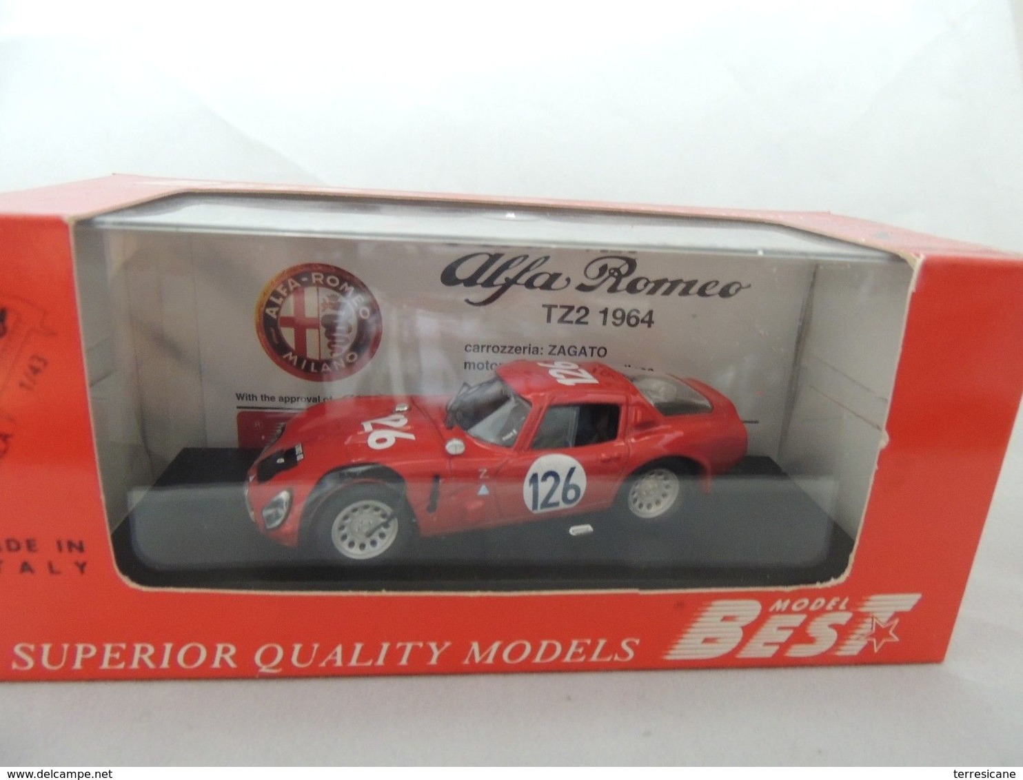 ALFA ROMEO TZ2 NR. 126 TARGA FLORIO 1966 BEST 9105 NUOVA IN BOX - Best Model