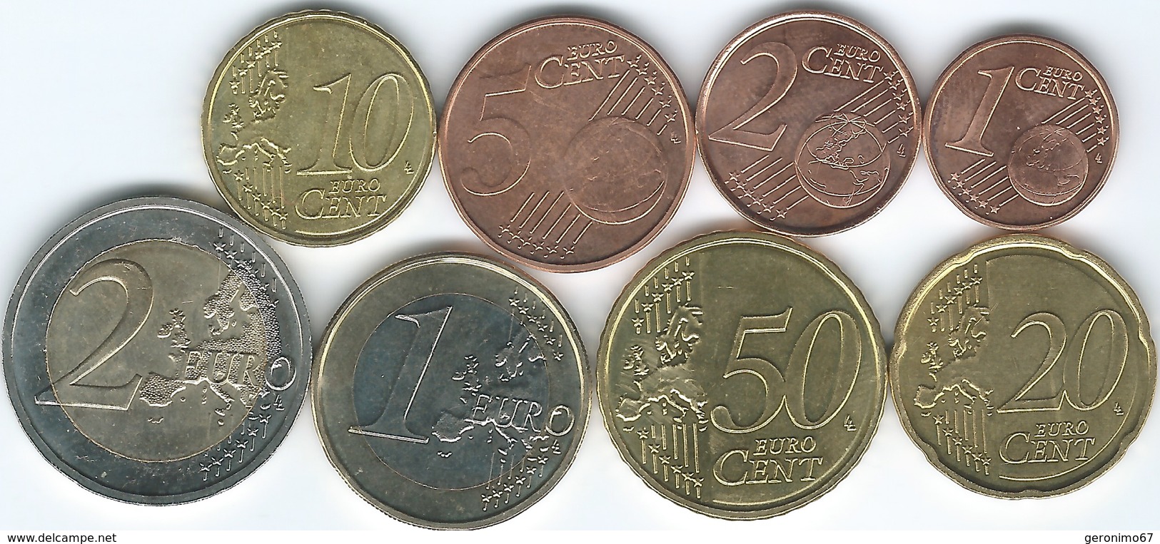 Belgium - Philippe - 2014 - 1, 2, 5, 10, 20 & 50 Cents; 1 & 2 Euro (KMs 331-338) - Belgique