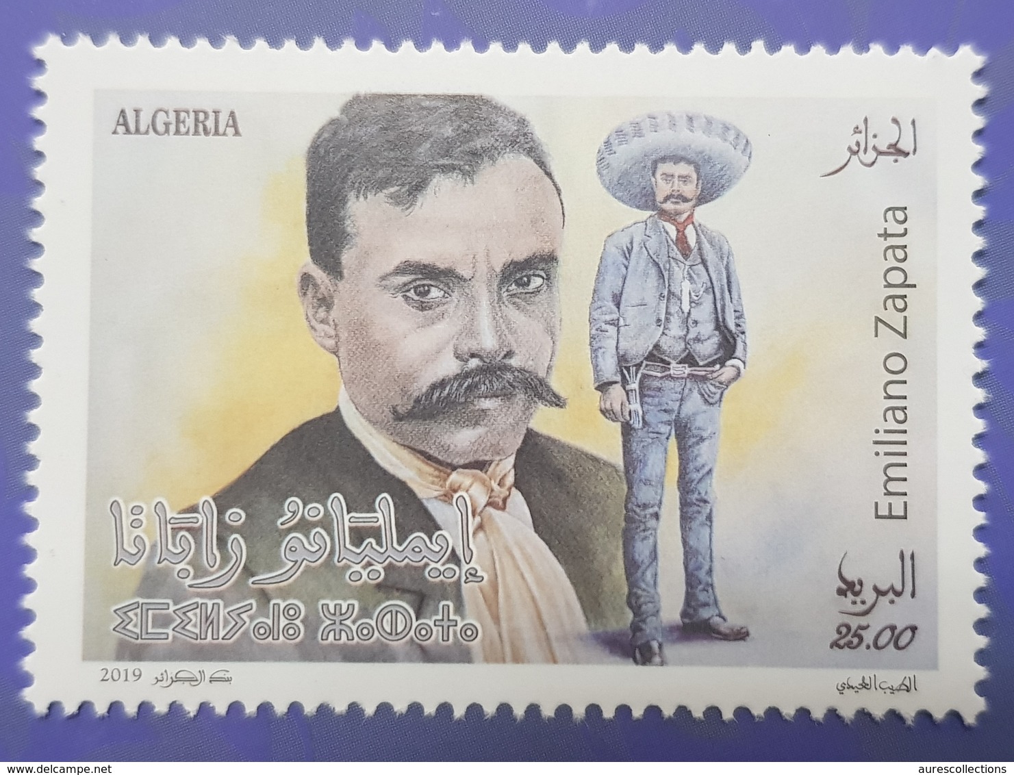 ALGERIE ALGERIA 2019  - EMILIANO ZAPATA CENTENARY MEXIQUE MEXICO JOINT ISSUE SOMBRERO HAT HATS COSTUMES - MNH - Kostüme