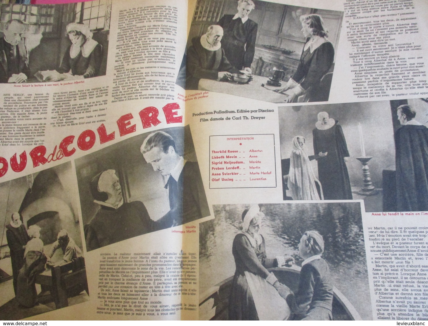 Cinéma/Revue/Ciné-Miroir/"Jour de Colére"/Thorkild ROOSE, Lisbeth MOVIN/Tino ROSSI, Lilia VETTI/P FRESNAY/1947  CIN114