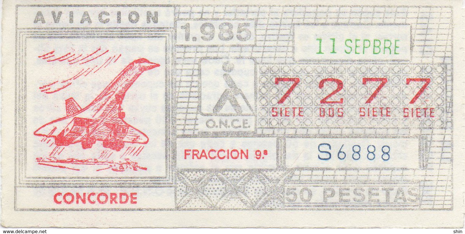 CONCORDE Billet De Loterie - Billets De Loterie